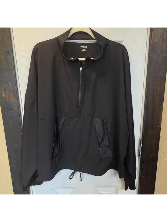 Zelos Jackets & Blazers - Zelos Women's Black Pullover Half-Zip Sweatshirt -XXL